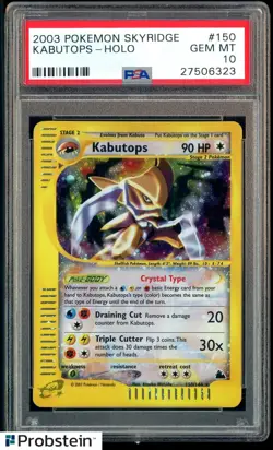 2003 Pokemon Skyridge #150 Kabutops Holo PSA 10 GEM MINT - Image 1