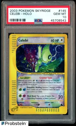 2003 Pokemon Skyridge #145 Celebi Holo PSA 10 GEM MINT - Image 1