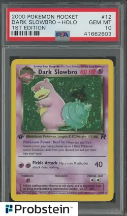 2000 Pokemon Rocket 1st Edition #12 Dark Slowbro Holo PSA 10 GEM MINT - Image 1