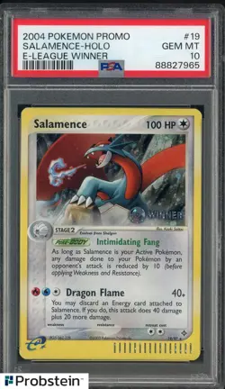 2004 Pokemon Promo E-League Winner #19 Salamence Holo PSA 10 GEM MINT - Image 1