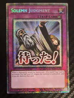 YUGIOH Rarity Collection 5 SOLEMN JUDGEMENT Starlight Rare Stamped RA05-EN124 - Image 2
