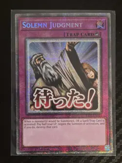 YUGIOH Rarity Collection 5 SOLEMN JUDGEMENT Starlight Rare Stamped RA05-EN124 - Image 4