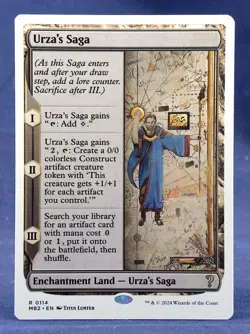 Urza's Saga (White Border) - MTG - Mystery Booster 2 - NM Excellent - Image 1