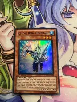 ELEMENTAL HERO ICE EDGE SUPER RARE FRENCH STOR-EN098 FR098 LIGHT PLAY YUGIOH - Image 1