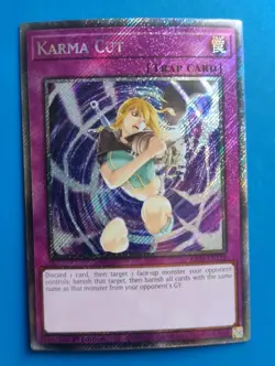 Near Mint Yugioh Karma Cut - RA04-EN128 - Platinum Secret Rare - 1st Edition - Image 1