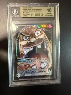 2024 One Piece OP-09 #081 Marshall D. Teach Alternate Art BGS 10 - Image 1
