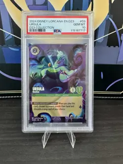 Disney Lorcana Ursula Deceiver 03/D23 D23 Collection Enchanted PSA 10 GEM MINT - Image 1