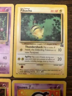 Pokemon Black Star Promo Cards - Pikachu, Mewtwo, Entei, Unown J - Image 3