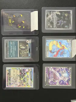 Pokemon Card Lot Umbreon Mew Mewtwo Rayquaza EX V Holo Vintage 12 Cards - Image 1