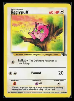 Jigglypuff 54/64 Common Jungle Pokemon Card - Image 1