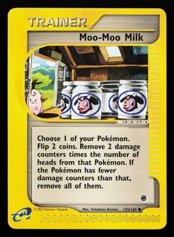 Moo-Moo Milk 155/165 Common Expedition Pokemon Card - Image 1