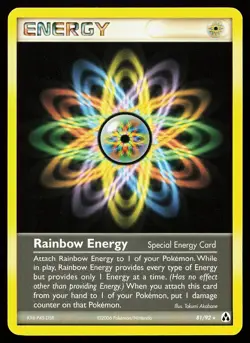 Rainbow Energy 81/92 Rare Legend Maker Pokemon Card - Image 1