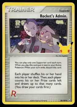 Rocket's Admin. 86/109 Holo Celebrations Classic Collection Pokemon Card - Image 1