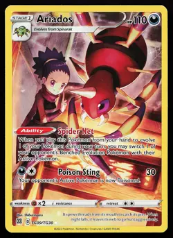 Ariados TG09/TG30 Holo Brilliant Stars Trainer Gallery Pokemon Card - Image 1