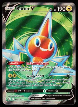 Rotom V 176/196 Ultra Rare Lost Origin Pokemon Card - Image 1