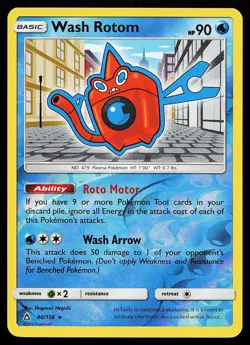 Wash Rotom 40/156 Reverse Holo Rare Ultra Prism Pokemon Card - Image 1