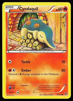 Cyndaquil 18/162 Common BREAKthrough Tomokazu Komiya Pokemon Card - Image 1