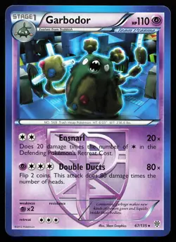 Garbodor 67/135 Regular Rare Plasma Storm Pokemon Card - Image 1
