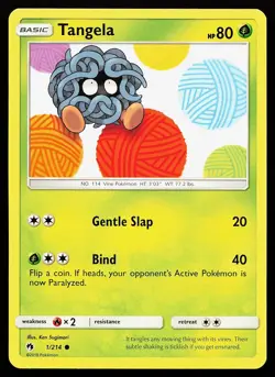 Tangela 1/214 Common Lost Thunder Ken Sugimori Pokemon Card - Image 1
