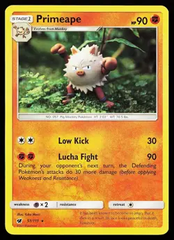 Primeape 51/111 Regular Rare Crimson Invasion Yuka Morii Pokemon Card - Image 1