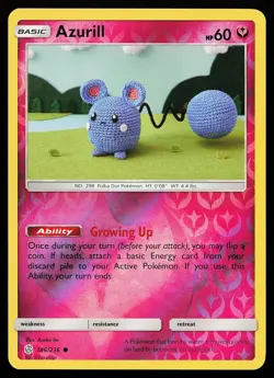 Azurill 146/236 Reverse Holo Cosmic Eclipse Asako Ito Pokemon Card - Image 1