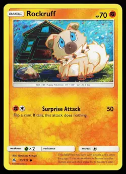 Rockruff 75/131 Common Forbidden Light Tomokazu Komiya Pokemon Card - Image 1