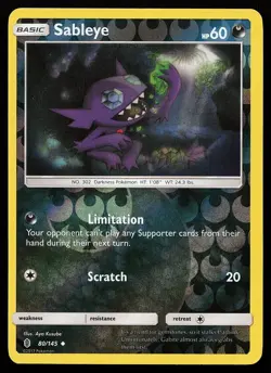 Sableye 80/145 Uncommon Guardians Rising Pokemon Card - Image 1