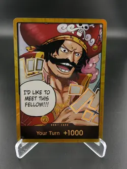DON!! Card Gol.D.Roger Gold OP13 Carrying On His Will One Piece NM - Image 1