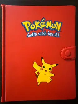 Vintage Pokemon Card Binder Red Pikachu 30 Pages - Image 1