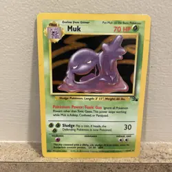 Muk 13/62 - Fossil Holo Rare Card - WOTC Pokemon TCG 1999 - HP - Image 1