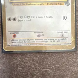 Wizards of the Coast Meowth Jungle Common Unlimited 50 HP 56/64 1999 Card - Image 2