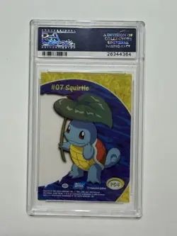 Pokemon PSA 9 Squirtle Topps TV Animation Clear Card #PC4 2000 MINT - Image 2
