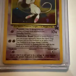 SWIRL 1999 WOTC Pokemon Mew #9 Black Star Holo Rare Movie Promo Card - Image 4