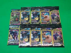 Pokemon Sun & Moon Team Up 3 Card Booster Packs X8 XY Ancient Origins X2 Sealed - Image 1