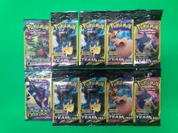 Pokemon Sun & Moon Team Up 3 Card Booster Packs X8 XY Ancient Origins X2 Sealed - Image 2