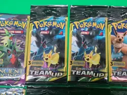 Pokemon Sun & Moon Team Up 3 Card Booster Packs X8 XY Ancient Origins X2 Sealed - Image 4
