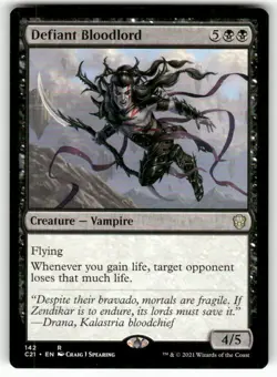 Defiant Bloodlord 142 Rare Commander 2021 Magic: The Gathering Near Mint - Image 1