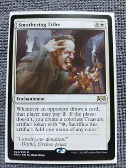 Magic: The Gathering Smothering Tithe Ravnica Allegiance Rare White Enchantment… - Image 1