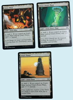 All 3! Urza's Tower, Mine, Power Plant, Double Masters, NM, Magic the Gathering - Image 1