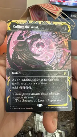 FOIL Culling the Weak #27 Secrets of Strixhaven Magic The Gathering Instant Rare - Image 1