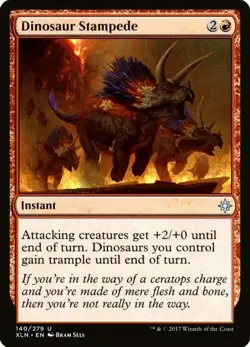 X 1 Dinosaur Stampede NM-M Ixalan 140 MTG Magic The Gathering - Image 1