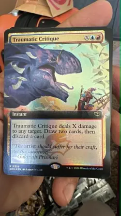 FOIL Traumatic Critique #358 Showcase Secrets of Strixhaven Magic The Gathering - Image 1