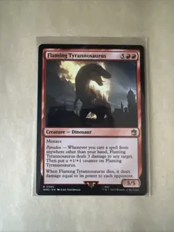 MTG Flaming Tyrannosaurus WHO 0085 R NM Regular - Image 1