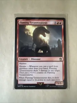 MTG Flaming Tyrannosaurus WHO 0085 R NM Regular - Image 2