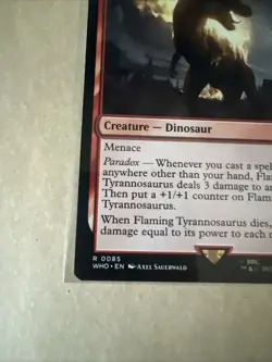MTG Flaming Tyrannosaurus WHO 0085 R NM Regular - Image 3