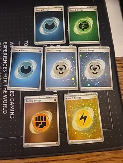 Basic Energy Cosmos Holo Lot: x7 Pokemon Scarlet and Violet - Image 1