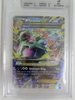 2015 Pokemon XY Ancient Origins M Tyranitar EX Ultra Rare 43/98 Graded Beckett 9 - Image 3