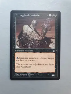 Stronghold Assassin , MTG Stronghold (1998). Rare Black Creature NM - Image 1