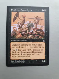 Skeleton Scavengers , MTG Stronghold (1998). Rare Black Creature NM - Image 1