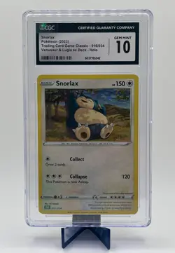CGC 10 Pokemon TCG 2023 Pokemon Classic Collection Snorlax CLC Holo 016/034 - Image 1
